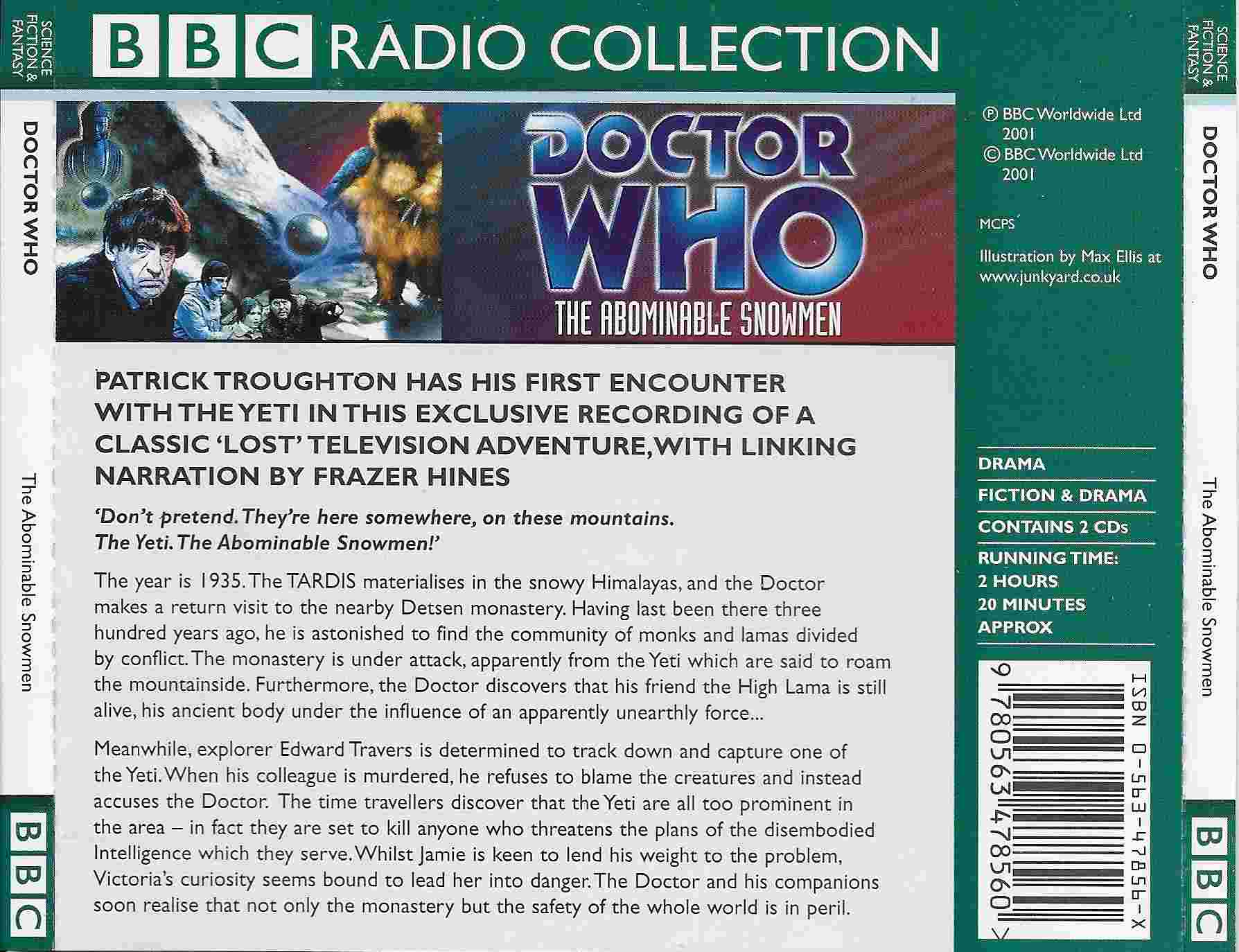 Picture of ISBN 0-563-47856-X Doctor Who - The abominable snowmen by artist Mervyn Haisman / Henry Lincoln from the BBC records and Tapes library